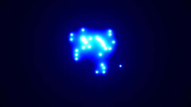 Central Rounded Mass Matter Breaking Into Many Blobs
