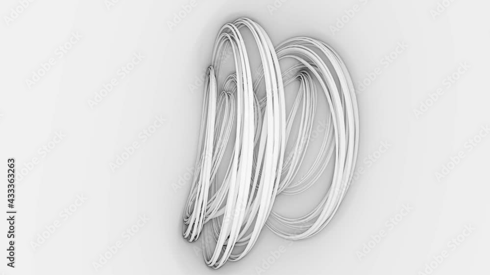 Poster unwrapping abstract shape weird postmodern threads