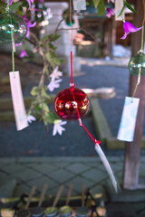 神社の風鈴（山形県南陽市・熊野神社）