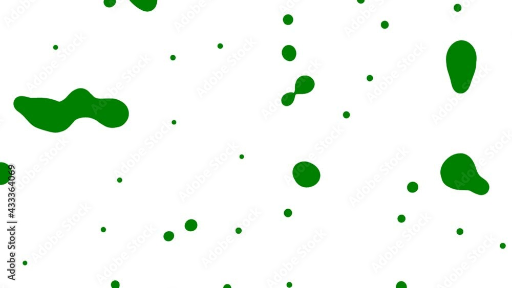 Aufkleber random expanding organic randomly shifting green blobs