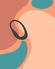 Abstract vector illustrations. Abstract shapes and plants. Abstract modern paintings