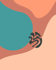 Abstract vector illustrations. Abstract shapes and plants. Abstract modern paintings © Юлия Мурт