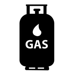 gas tank icon on white background. gas cylinder tank sign. liquefied petroleum gas cylinder symbol. flat style.