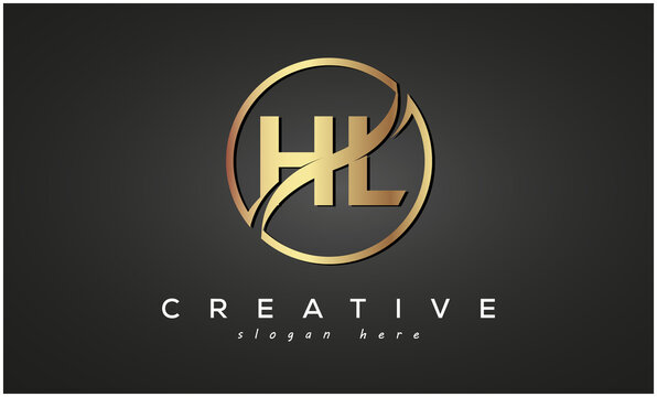 HL creative luxury logo design	