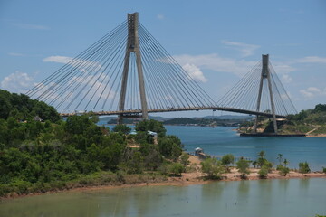 Fototapeta na wymiar Indonesia Batam - Barelang Bridge horizontal orientation