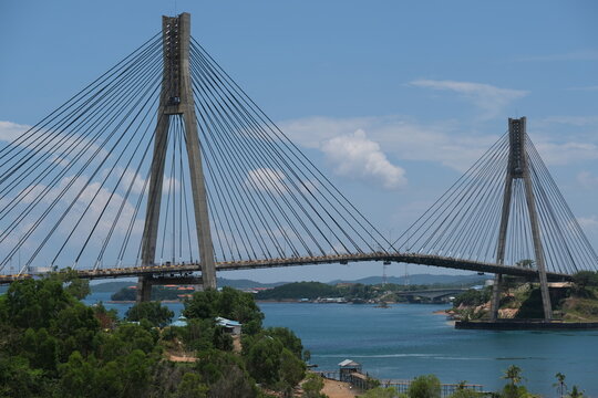 Indonesia Batam - Barelang Bridge daylight scene horizontal