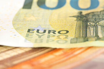 Nahaufnahme von Euro Geldschein