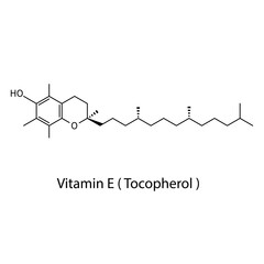 Obraz premium Formula of chemical structure of vitamin M .Vector EPS 10.