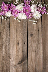 Fototapeta premium Assorted fresh flowers background