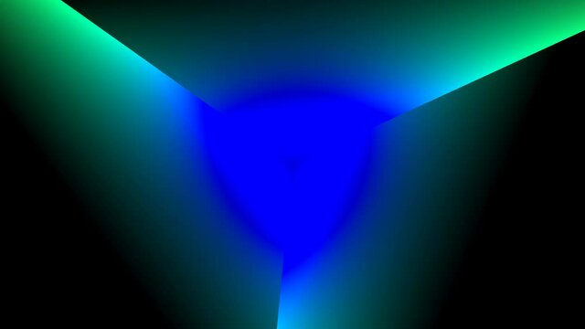 Triangle Triple Pointer Shining Light Rays