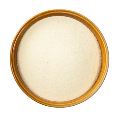 raw manna croup in round bowl cutout