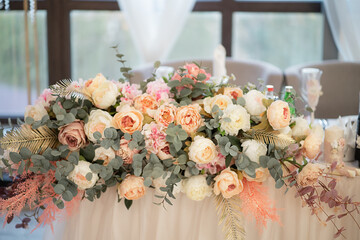 wedding bouquet on the table