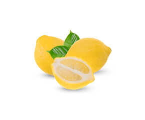 Lemon isolated on white background