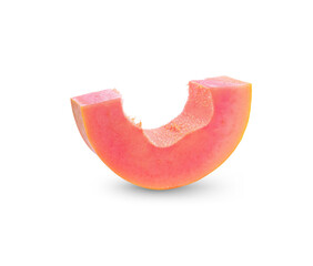 papaya fruit isolated 0n white background