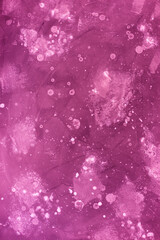 Pink wall with spots of paint. Decorative background.