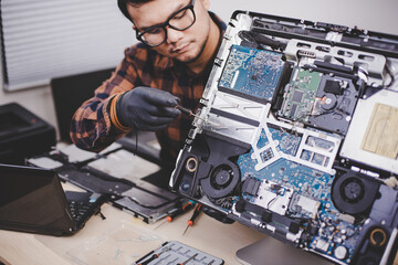 repairing the broken computer