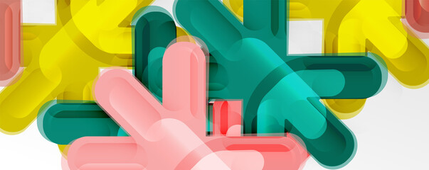 Abstract glossy crosses background for business or technology presentations, internet posters or web brochure covers