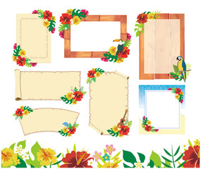 南国　亜熱帯植物　フレーム