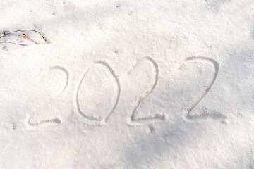 numbers 2022 in the snow