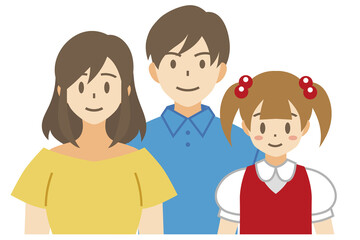 【家族ベクターイラスト素材】夫婦と子どものイラスト【人物】