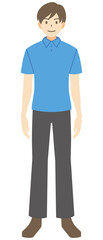 【家族ベクターイラスト素材】若い男性・お父さんのイラスト【人物】