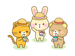 夏休みのイラスト・かき氷