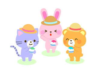 夏休みのイラスト・かき氷