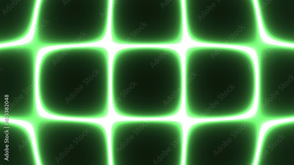 Aufkleber soft rounded squares panels green neon light grid sensor danger hacking warning