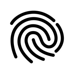 Fingerprint vector icon. Touch ID icon isolated on white background. ID app icon. Vector icon for web site, app or multimedia. UI UX.