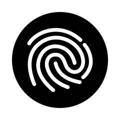 Fingerprint vector icon. Touch ID icon isolated on white background. ID app icon. Vector icon for web site, app or multimedia. UI UX.