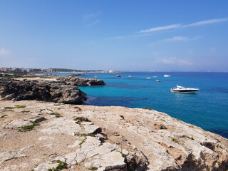 The beautiful coast of Formentera