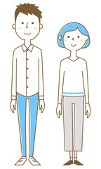 若いカップル　夫婦