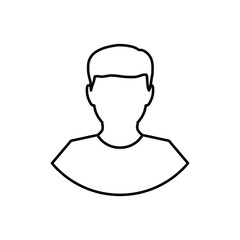 avatar icon man. male profile.  man avatar.   black vector symbol 