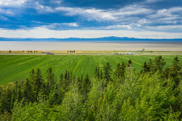 View from the observation of Ste Anne De le Pocatiere, built near the route 132 in Quebec, Canada