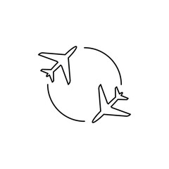 round trip icon round way trp sign