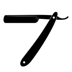 Straight razor icon, vector illustration 