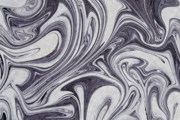 Japanese black ink mixing, marble texture on paper background, watercolor, suminagashi, abstract art
