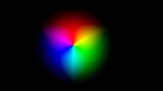 Spinning Triangular Color Picker Picking Spinner Additive Blend Demo