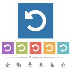 Undo changes flat white icons in square backgrounds