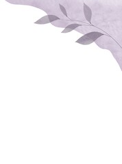 delicate white background with purple branches and leaves. Place for text, design of posts, posters, social networks and invitations