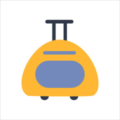 Suitcase bag on an isolated background. Children s small suitcase. Travel luggage for travel and travel.