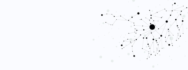 Abstract dots and circles on the futuristic background