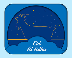 Eid Al Adha Paper Vector