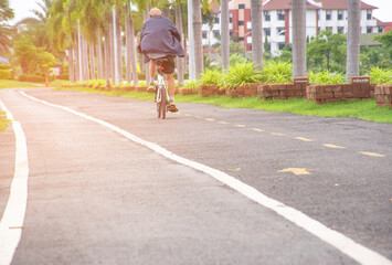 person running on the road