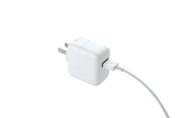 Close-Up a white plug adaptor