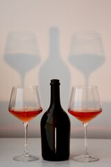 bottle and glass of wine