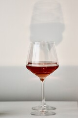 red wine in glass