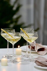 glasses with champagne