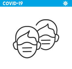 Protective mask line icon. Coronavirus. Virus, wearing mask, corona, pandemic, medical mask.