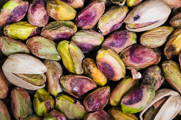Macro detail of pistachio nuts